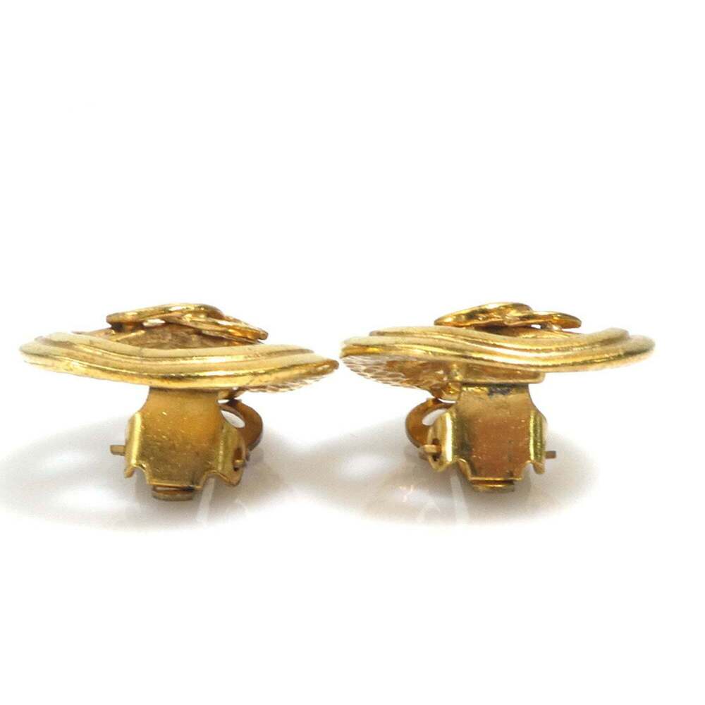 CHANEL Authentic Gold Logo Earrings - Picture 3 of 5